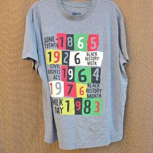 Gray Black History Month T-Shirt